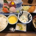 Lunch刺身定食 - 実際訪問したユーザーが直接撮影して投稿した中央居酒屋磯丸水産 春日部西口店の写真のメニュー情報