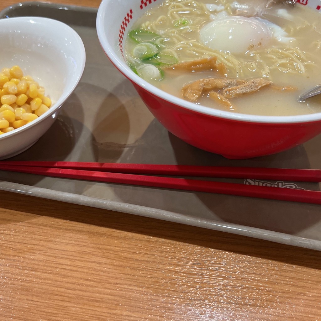 ユーザーが投稿した玉子入ラーメンの写真 - 実際訪問したユーザーが直接撮影して投稿した瓜破ラーメン専門店スガキヤ 喜連瓜破イオン店の写真