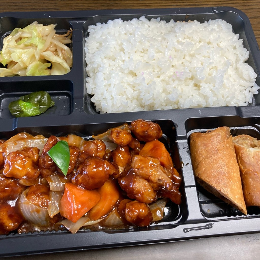 ユーザーが投稿した中華弁当(酢豚)の写真 - 実際訪問したユーザーが直接撮影して投稿した赤塚中華料理中華逸品の写真