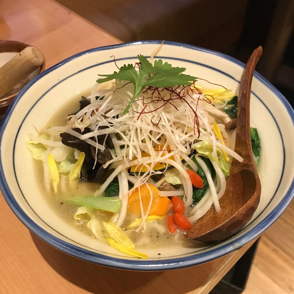ユーザーが投稿した福建野菜湯麺Lunchの写真 - 実際訪問したユーザーが直接撮影して投稿した千住仲町中華料理鶴亀飯店の写真