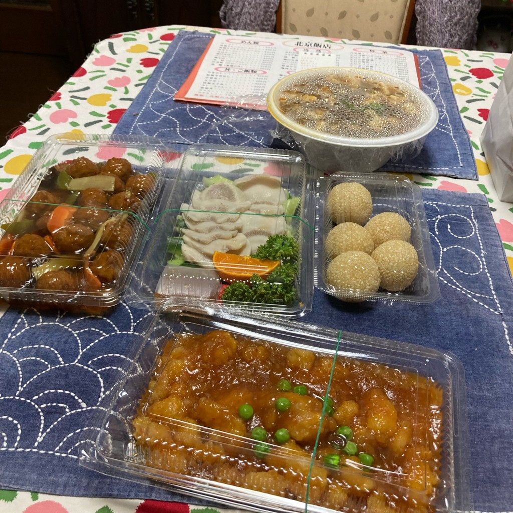 ユーザーが投稿した麻婆豆腐、肉団子甘酢、鮑、胡麻団子、エビチリの写真 - 実際訪問したユーザーが直接撮影して投稿した小川中華料理北京飯店の写真