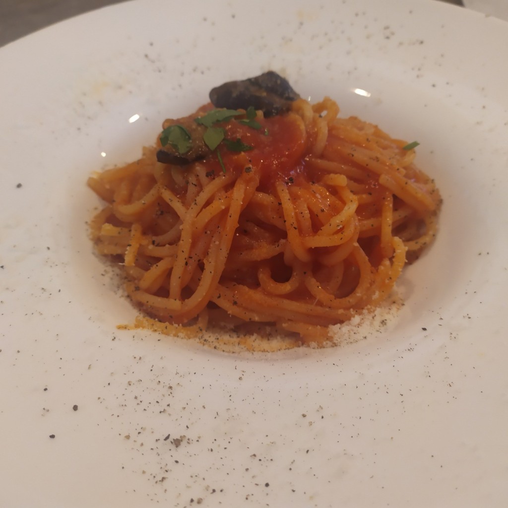 ユーザーが投稿した揚げ茄子トマトの写真 - 実際訪問したユーザーが直接撮影して投稿した渋谷イタリアンイル フューメの写真