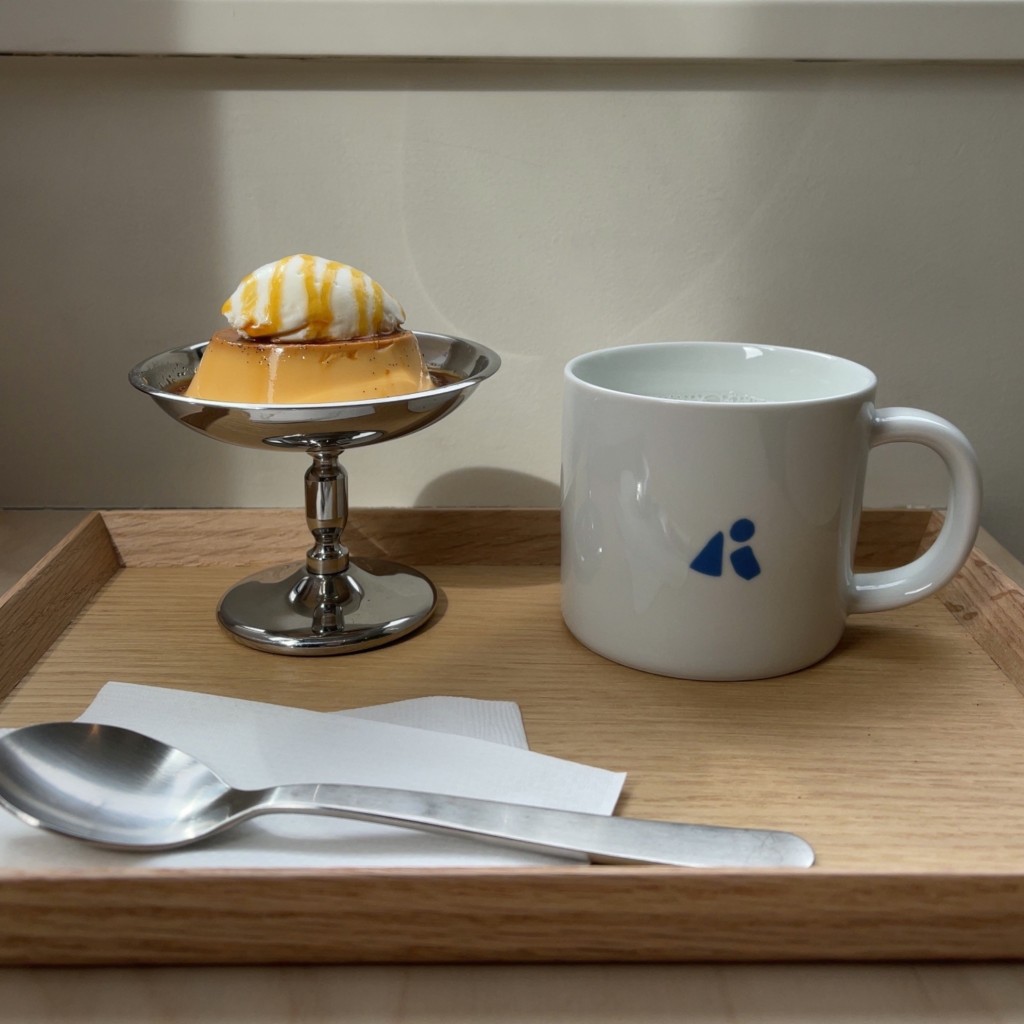 ユーザーが投稿したプリン(ホイップクリーム付き)の写真 - 実際訪問したユーザーが直接撮影して投稿した上池台カフェAOI COFFEEの写真