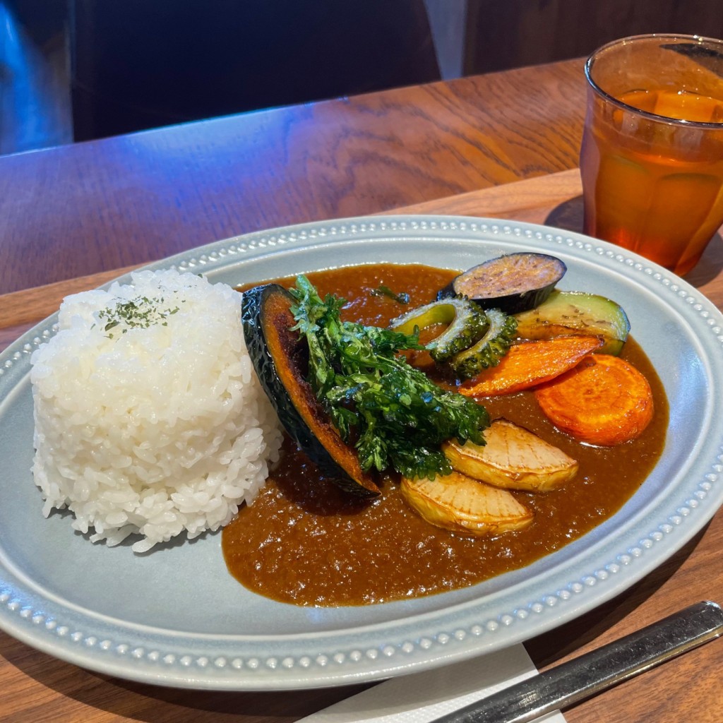 ユーザーが投稿した旬の野菜カレーの写真 - 実際訪問したユーザーが直接撮影して投稿した橋本カフェエバーグリーンカフェの写真