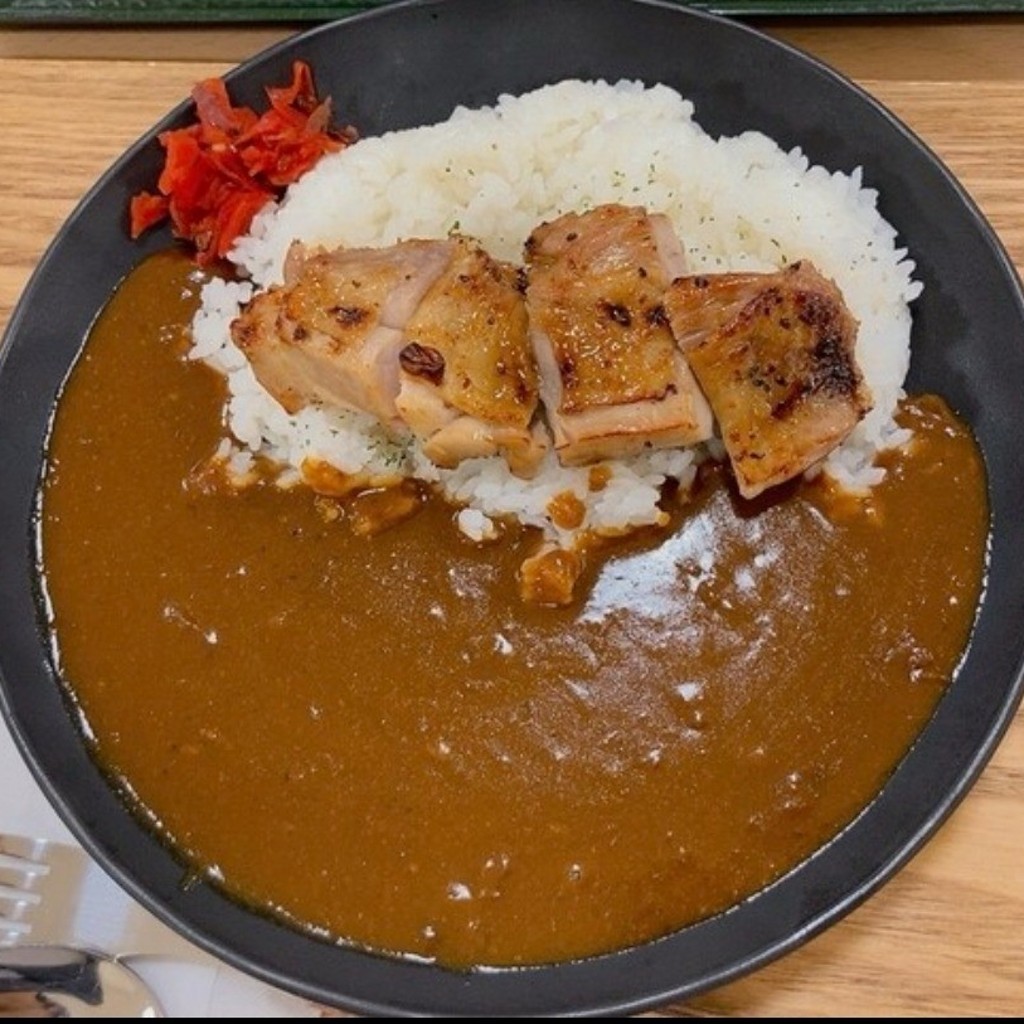 ユーザーが投稿したチキンステーキカレーの写真 - 実際訪問したユーザーが直接撮影して投稿した大野台ファミリーレストランニトリダイニングみんなのグリル 相模原店の写真