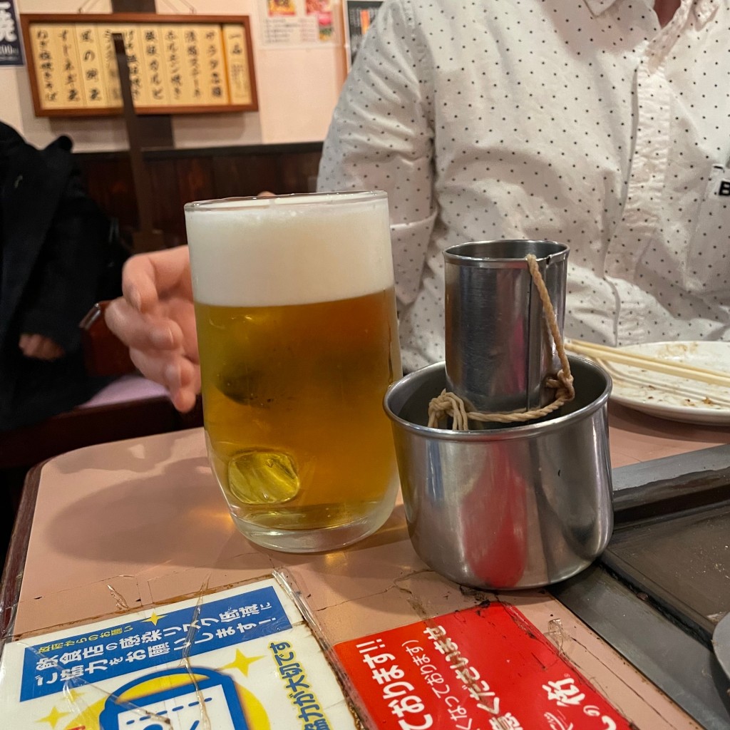 ユーザーが投稿した生ビールの写真 - 実際訪問したユーザーが直接撮影して投稿した東野田町お好み焼き風の街 京橋飛騨店の写真