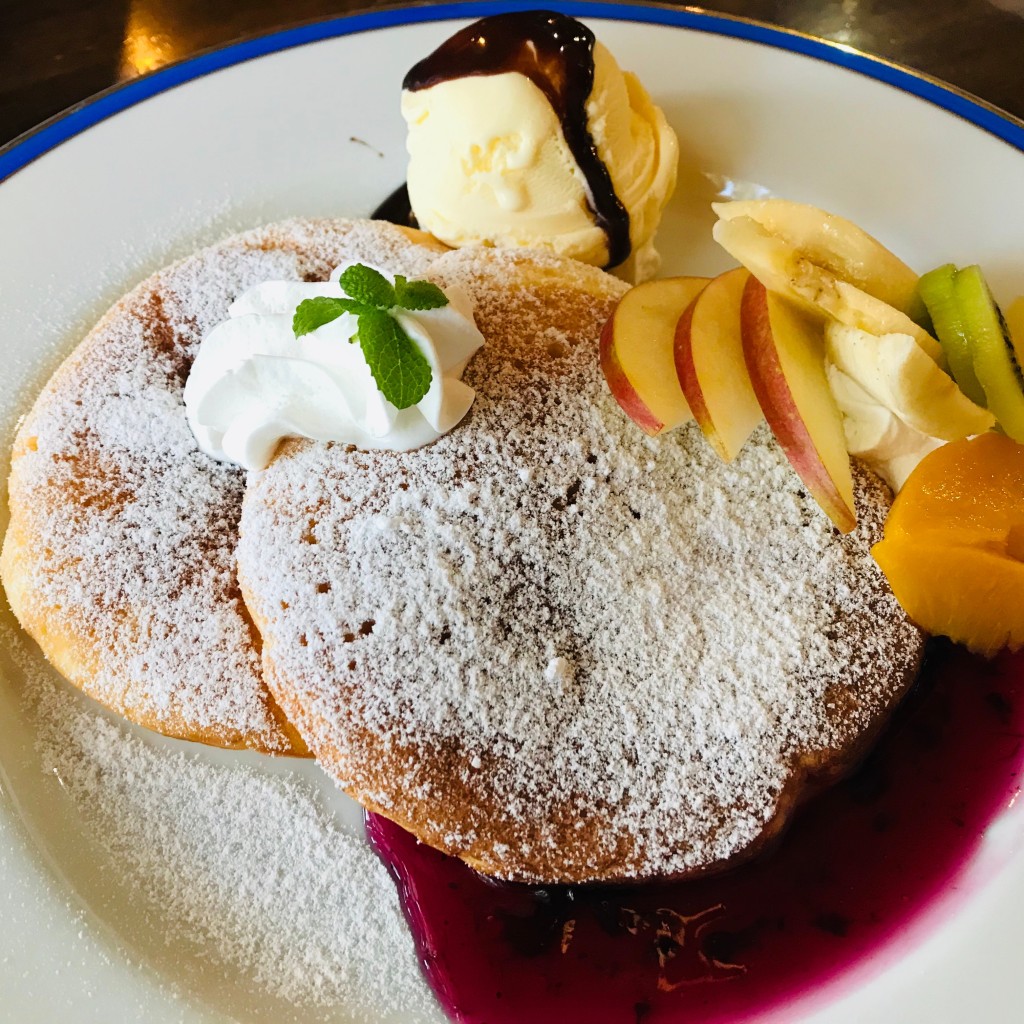 ユーザーが投稿したフルーツパンケーキの写真 - 実際訪問したユーザーが直接撮影して投稿した龍ケ原喫茶店亜米利加の写真