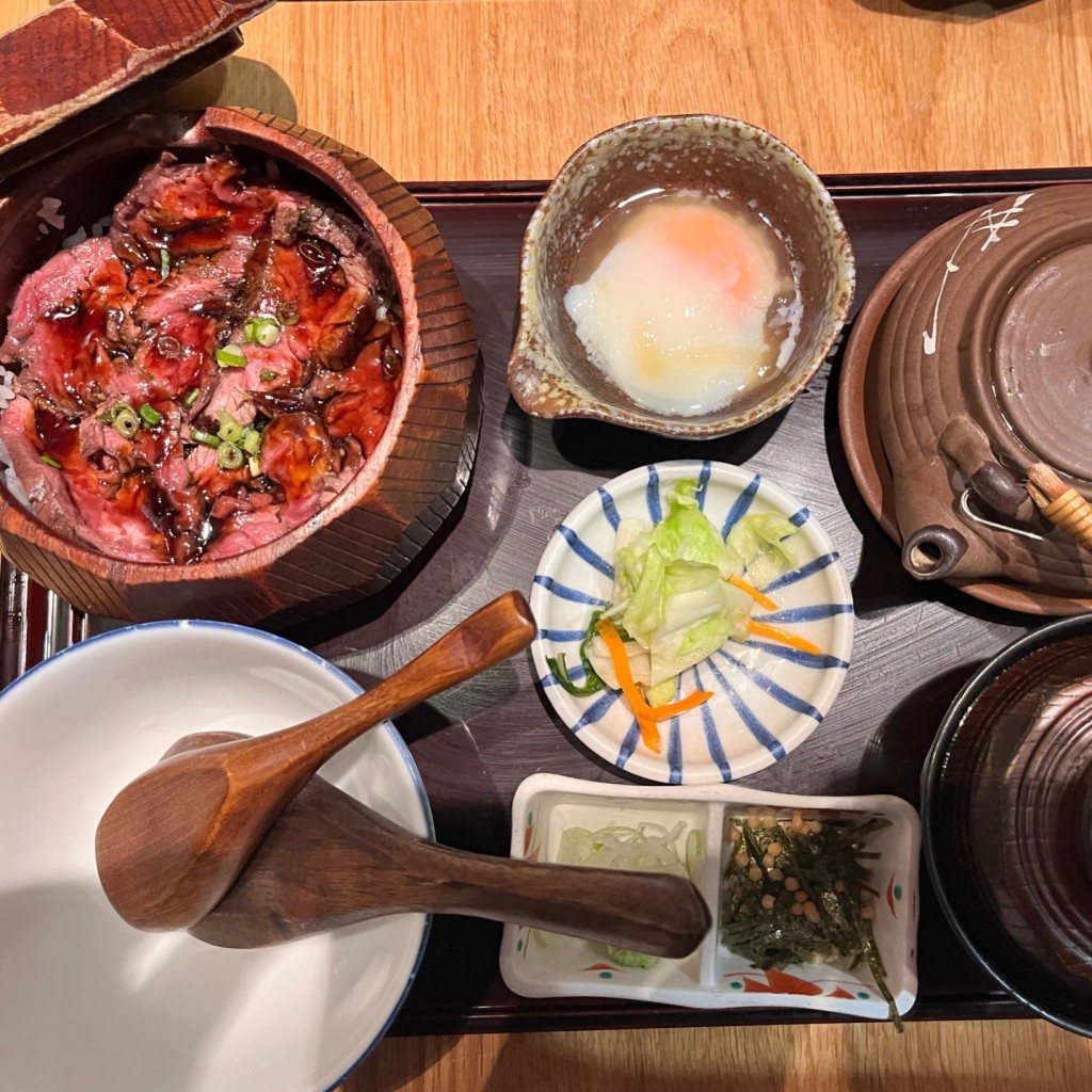 ユーザーが投稿した熟成ハラミひつまぶし (出汁)の写真 - 実際訪問したユーザーが直接撮影して投稿した道玄坂肉料理和牛と米 三芳亭の写真