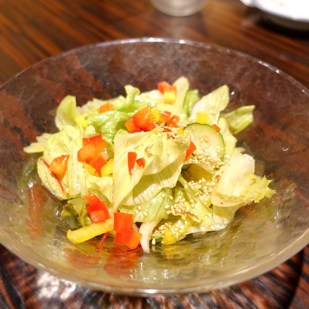 ユーザーが投稿した彩り野菜の塩サラダの写真 - 実際訪問したユーザーが直接撮影して投稿した南町居酒屋菜香家・わ 南町店の写真
