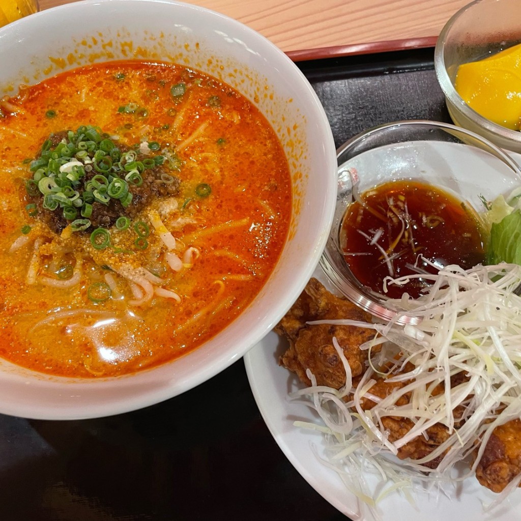 ユーザーが投稿した選べるSET坦々麺の写真 - 実際訪問したユーザーが直接撮影して投稿した白鳥町上海料理上海湯包小館 イオンモール豊川店の写真
