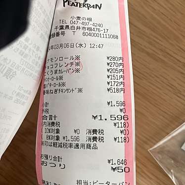 ピーターパン 小麦の根店のundefinedに実際訪問訪問したユーザーunknownさんが新しく投稿した新着口コミの写真