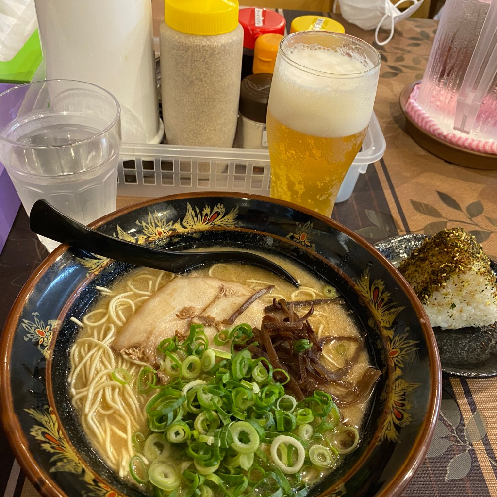 れいこばぁばさんが投稿した博多駅中央街ラーメン / つけ麺のお店元祖中州屋台ラーメン 一番一竜 ヨドバシカメラ博多店/ガンソナカスラーメンイチバンイチリュウの写真