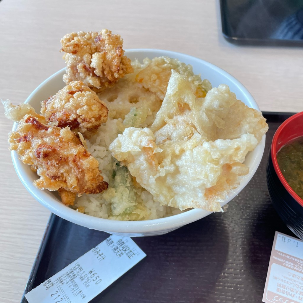 ユーザーが投稿した鶏唐×鶏天丼の写真 - 実際訪問したユーザーが直接撮影して投稿した打越町丼ものさん天 門真大橋店の写真