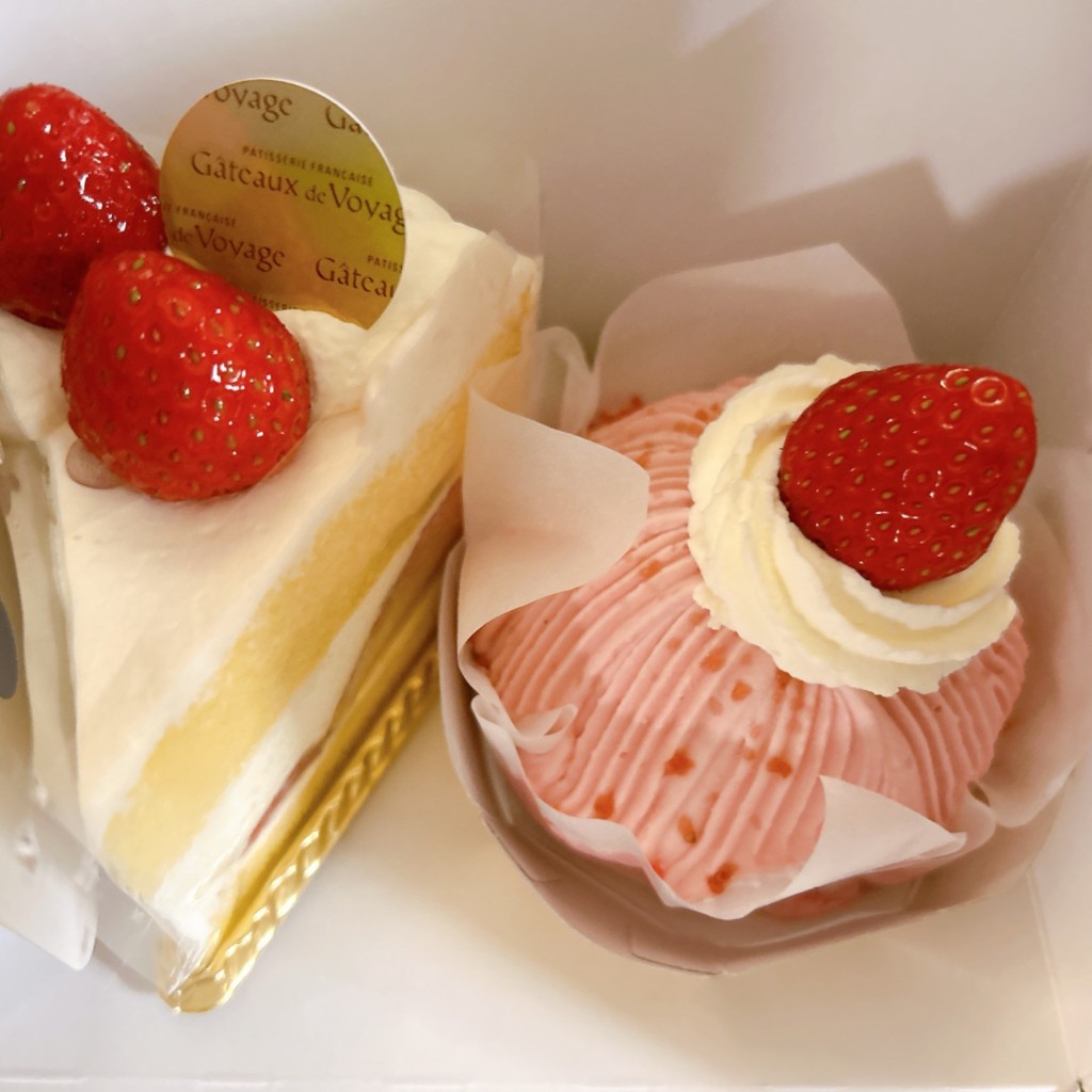 ユーザーが投稿した苺のショートケーキの写真 - 実際訪問したユーザーが直接撮影して投稿した新横浜スイーツガトー・ド・ボワイヤージュ 新横浜プリンスペペ店の写真