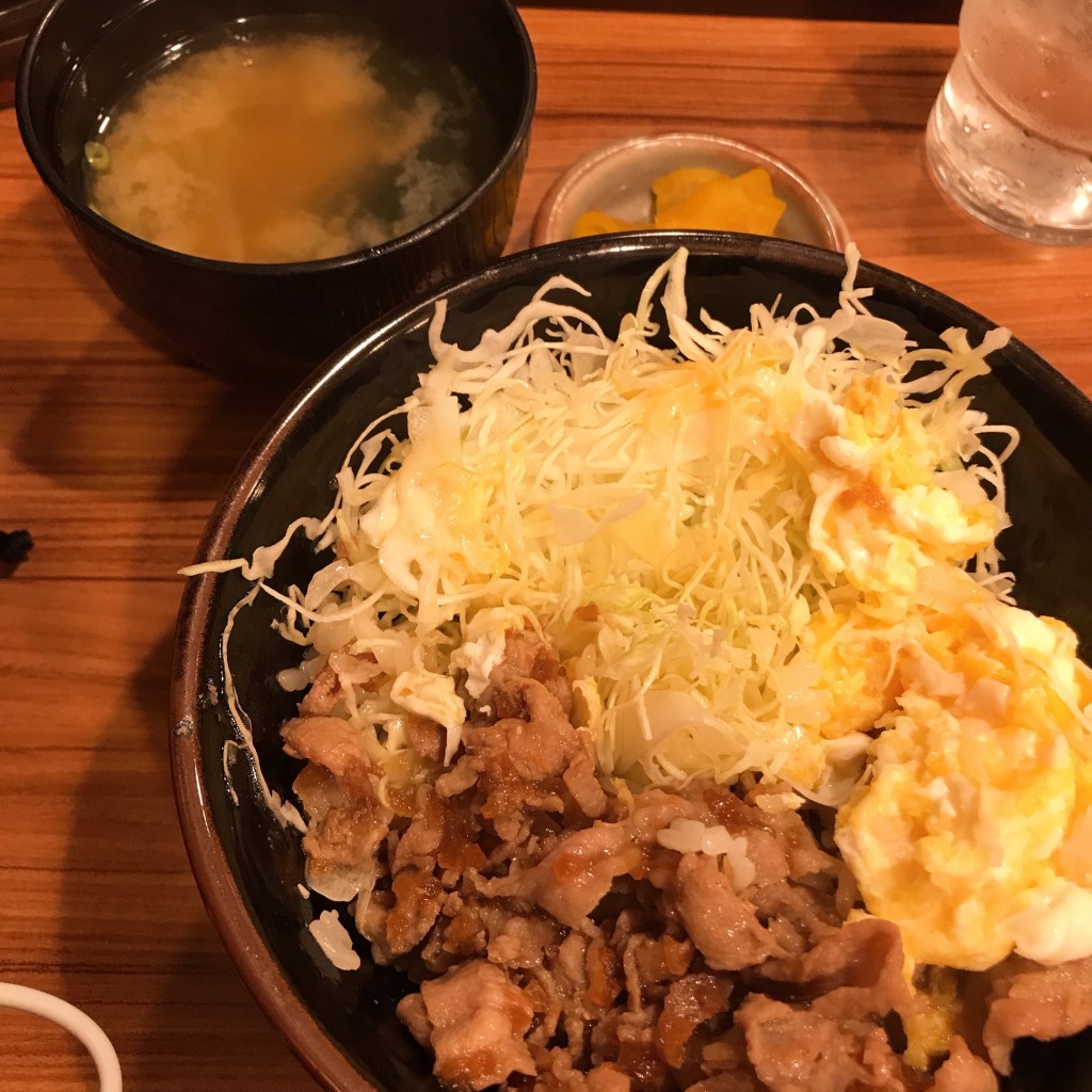 ユーザーが投稿したとんたま丼の写真 - 実際訪問したユーザーが直接撮影して投稿した天神橋豚肉料理大阪トンテキ 天神橋筋店の写真