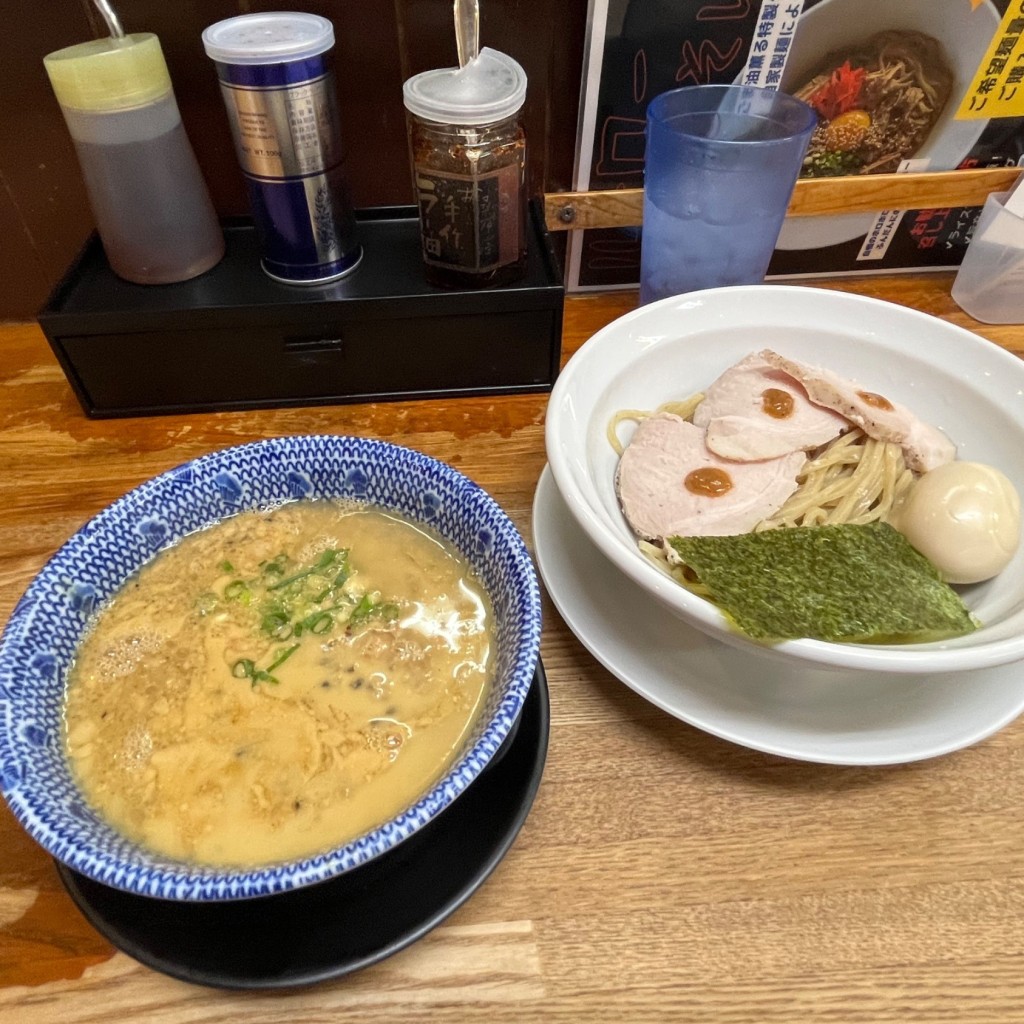 ユーザーが投稿したプレミアム濃厚胡麻つけ麺こってり味玉トッピングの写真 - 実際訪問したユーザーが直接撮影して投稿した東川口ラーメン専門店桑原亭 東川口店の写真