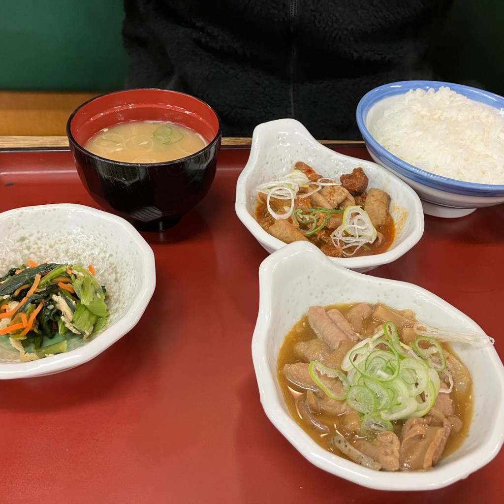 ユーザーが投稿したパンチ食比ベ定食の写真 - 実際訪問したユーザーが直接撮影して投稿した下稲吉うどん山田うどん食堂 千代田町店の写真