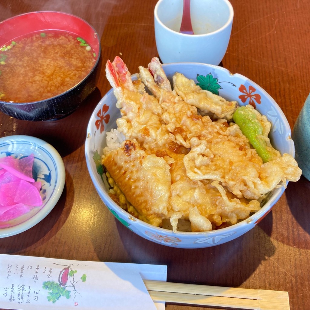 ユーザーが投稿したえび天丼の写真 - 実際訪問したユーザーが直接撮影して投稿した鵠沼石上寿司寿司ダイニング甚伍朗の写真