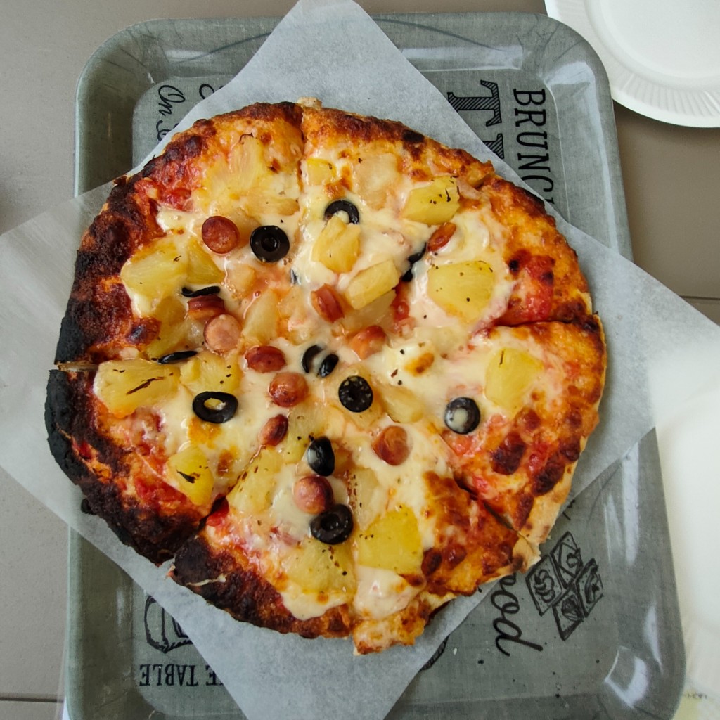 ユーザーが投稿したパイナップルピザの写真 - 実際訪問したユーザーが直接撮影して投稿した為又カフェパイナップルカフェの写真