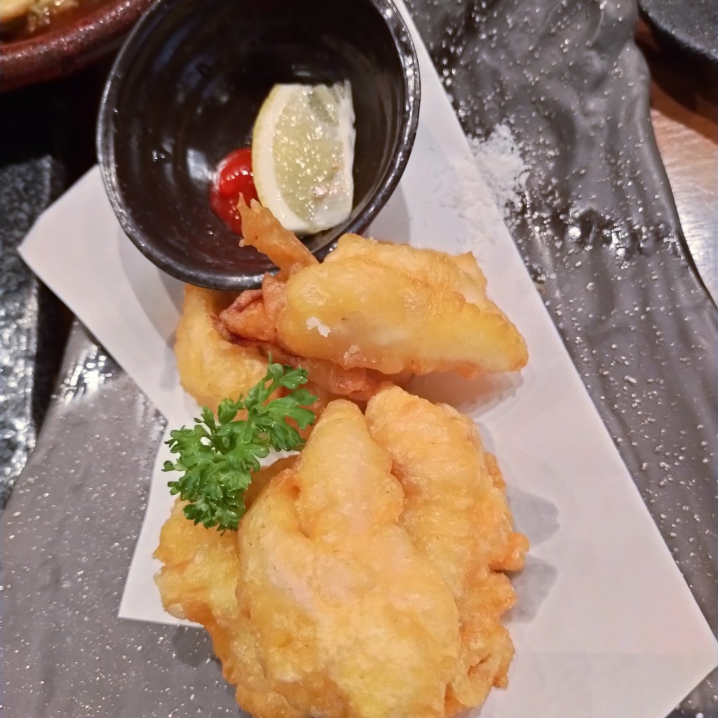 ユーザーが投稿した阿波尾鶏の天ぷらの写真 - 実際訪問したユーザーが直接撮影して投稿した甲子園五番町居酒屋hen鶏 ながらの写真