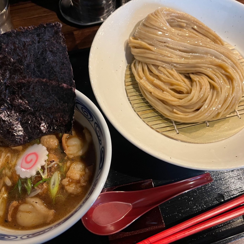 ユーザーが投稿した牛もつつけ麺の写真 - 実際訪問したユーザーが直接撮影して投稿した城内通ラーメン専門店中華蕎麦 しげ田の写真