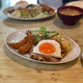 生姜焼きとエビフライ - 実際訪問したユーザーが直接撮影して投稿した台東定食屋キッチン竹乃子の写真のメニュー情報