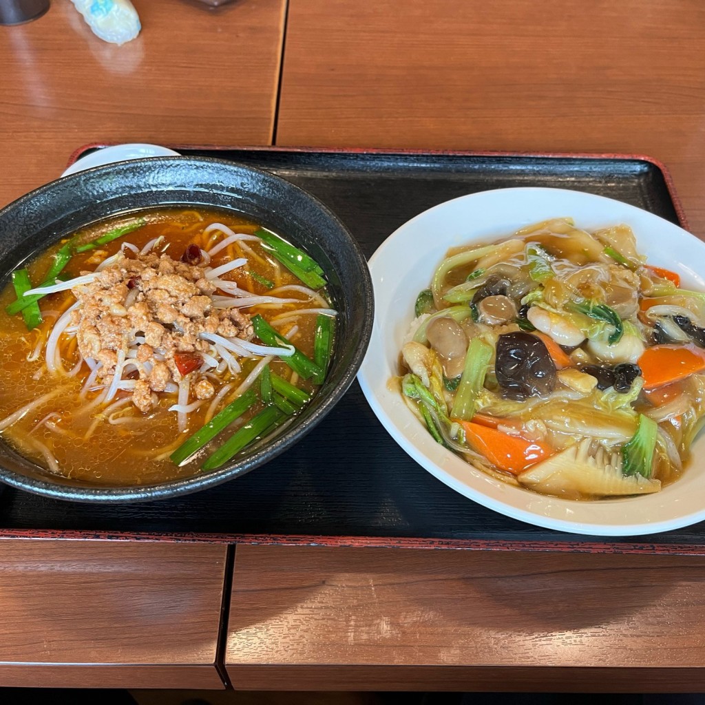 ユーザーが投稿したラーメンセットの写真 - 実際訪問したユーザーが直接撮影して投稿した橋目町中華料理喜福家の写真