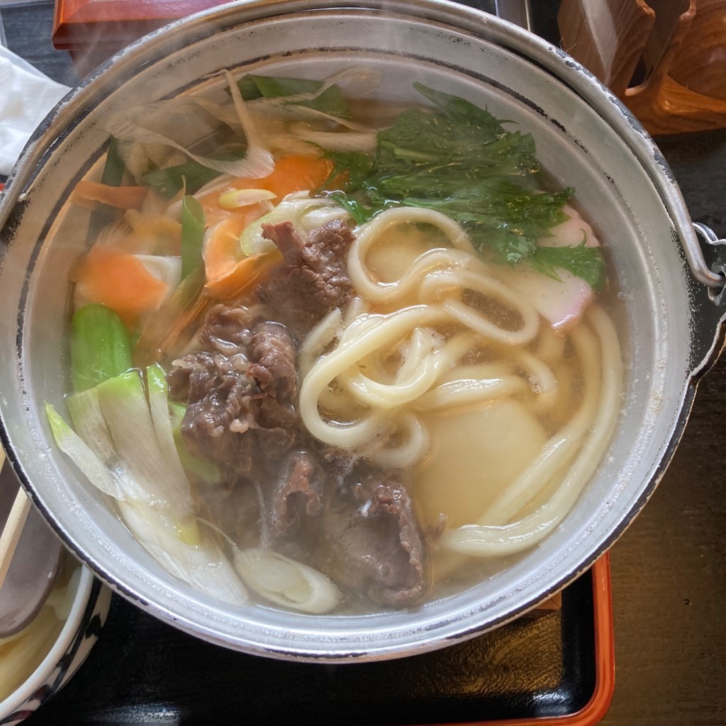 ユーザーが投稿した牛鍋うどんの写真 - 実際訪問したユーザーが直接撮影して投稿した香南町岡そばかわたうどんの写真