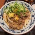 肉カケうどん - 実際訪問したユーザーが直接撮影して投稿した音羽町うどん丸亀製麺 近江八幡店の写真のメニュー情報