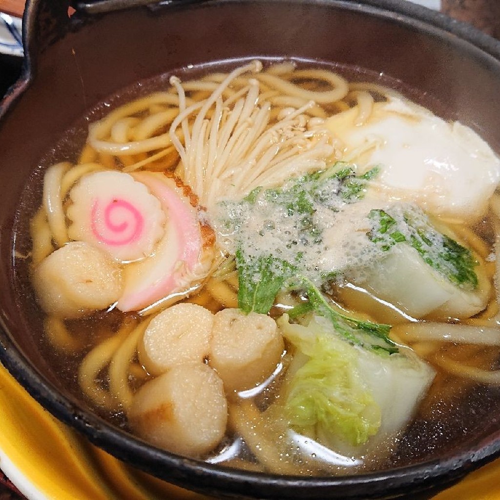 ユーザーが投稿した鍋焼きうどん定食の写真 - 実際訪問したユーザーが直接撮影して投稿した東夢前台うどん手打うどん 錦 本店の写真