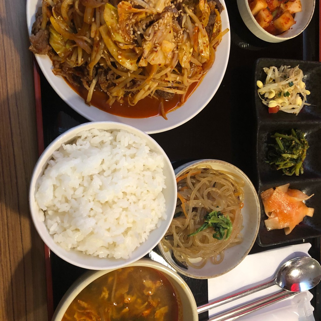 ユーザーが投稿したプヨ定食の写真 - 実際訪問したユーザーが直接撮影して投稿した一番町韓国料理扶餘 電力ビル店の写真