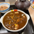 煮込みチキンカレーミニ牛皿セット - 実際訪問したユーザーが直接撮影して投稿した千住曙町牛丼松屋 牛田店の写真のメニュー情報