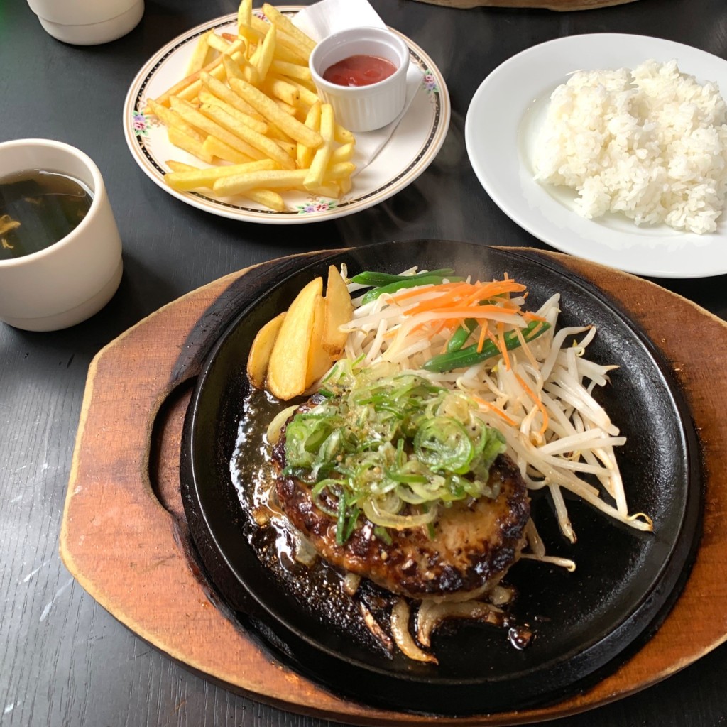 ユーザーが投稿したネギ塩ハンバーグの写真 - 実際訪問したユーザーが直接撮影して投稿した東沼波町ステーキ肉のはせ川 彦根店の写真