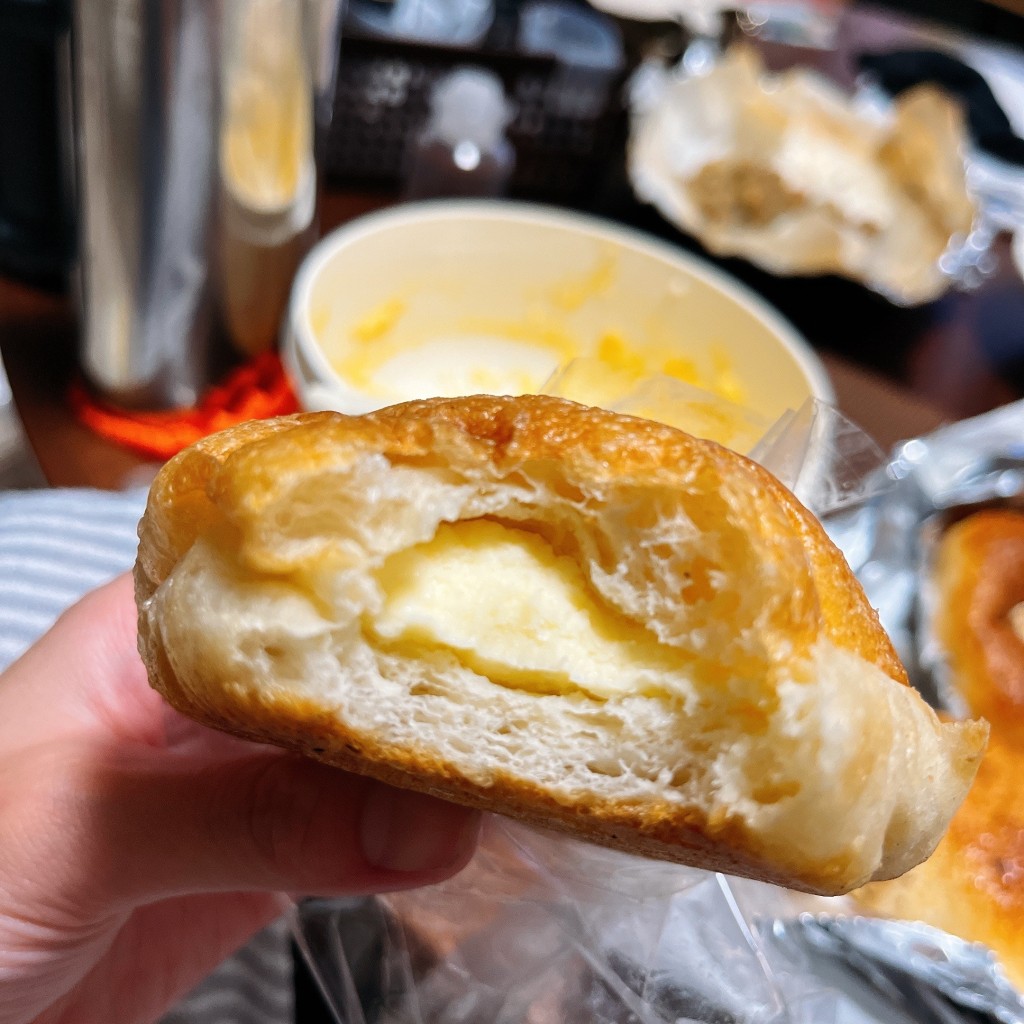 ユーザーが投稿したクリームパンの写真 - 実際訪問したユーザーが直接撮影して投稿した五ケ庄ベーカリー中路ベーカリーの写真