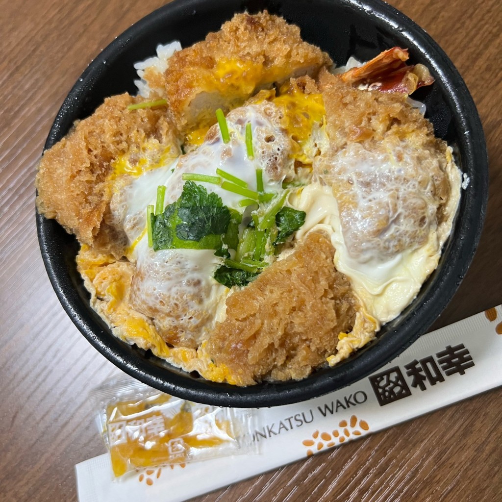 ユーザーが投稿したひれ海老丼の写真 - 実際訪問したユーザーが直接撮影して投稿した寺山町とんかつとんかつ和幸 ビーンズ中山の写真