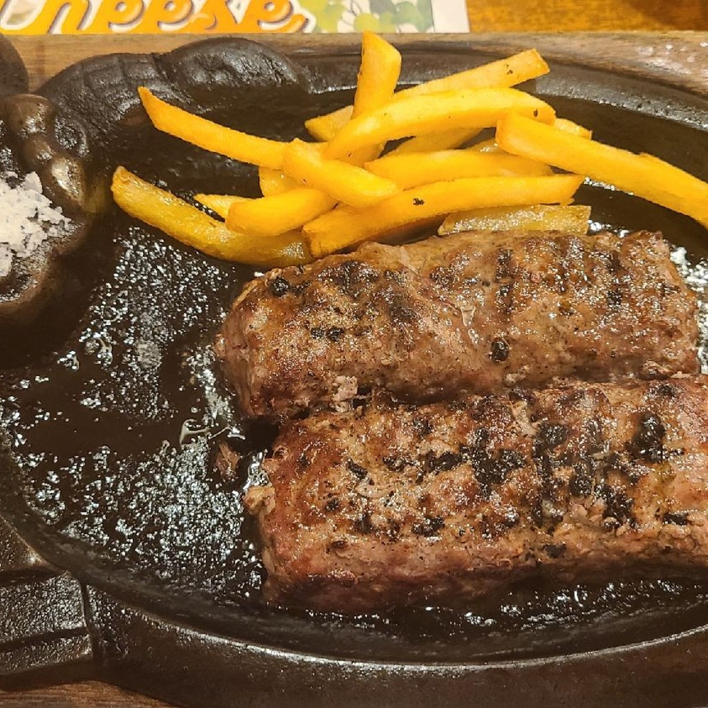 ユーザーが投稿したブロンコおじさんのこだわり炭焼きがんこハンバーグランチの写真 - 実際訪問したユーザーが直接撮影して投稿した緑ステーキブロンコビリー 我孫子店の写真