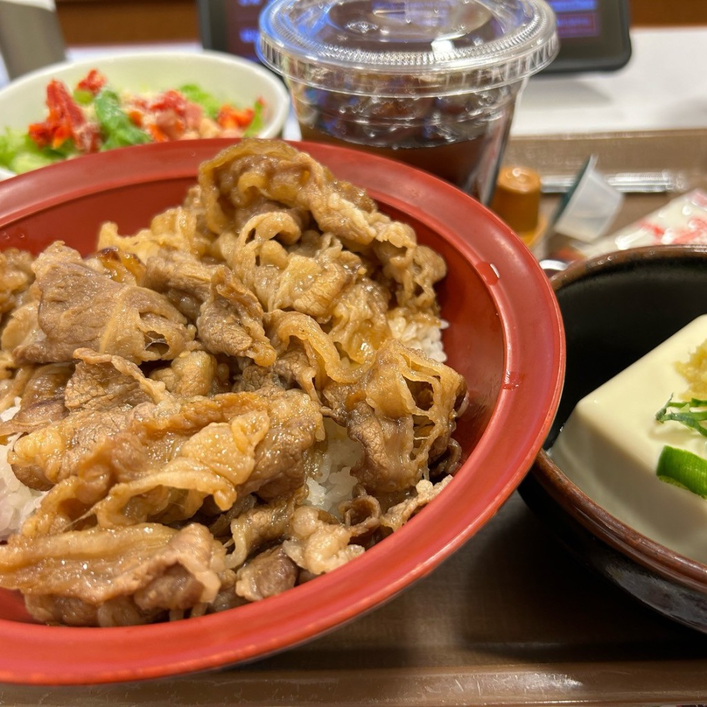 ユーザーが投稿したとこカルビ焼肉丼並の写真 - 実際訪問したユーザーが直接撮影して投稿した下岡本町牛丼すき家 41号高山店の写真