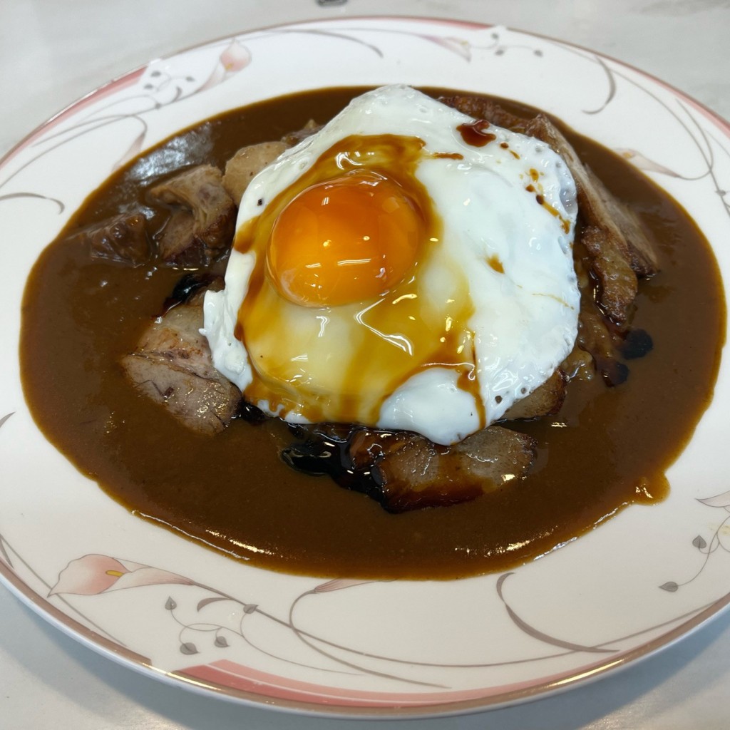 ユーザーが投稿した焼豚玉子カレーの写真 - 実際訪問したユーザーが直接撮影して投稿した南江戸カレーカレーショップ デリー 松山駅店の写真