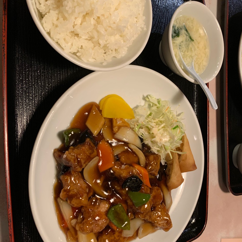 ユーザーが投稿した酢豚ランチの写真 - 実際訪問したユーザーが直接撮影して投稿した山越中華料理四川飯店の写真