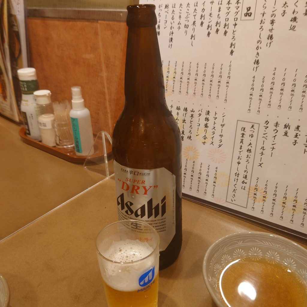 ユーザーが投稿した瓶ビールの写真 - 実際訪問したユーザーが直接撮影して投稿した浜寺石津町西居酒屋酔虎伝 石津川店の写真