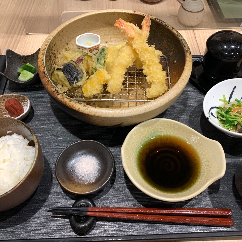 ユーザーが投稿した天ぷら御膳の写真 - 実際訪問したユーザーが直接撮影して投稿した船戸町和食 / 日本料理和食料理 かいと モンテメール芦屋店の写真