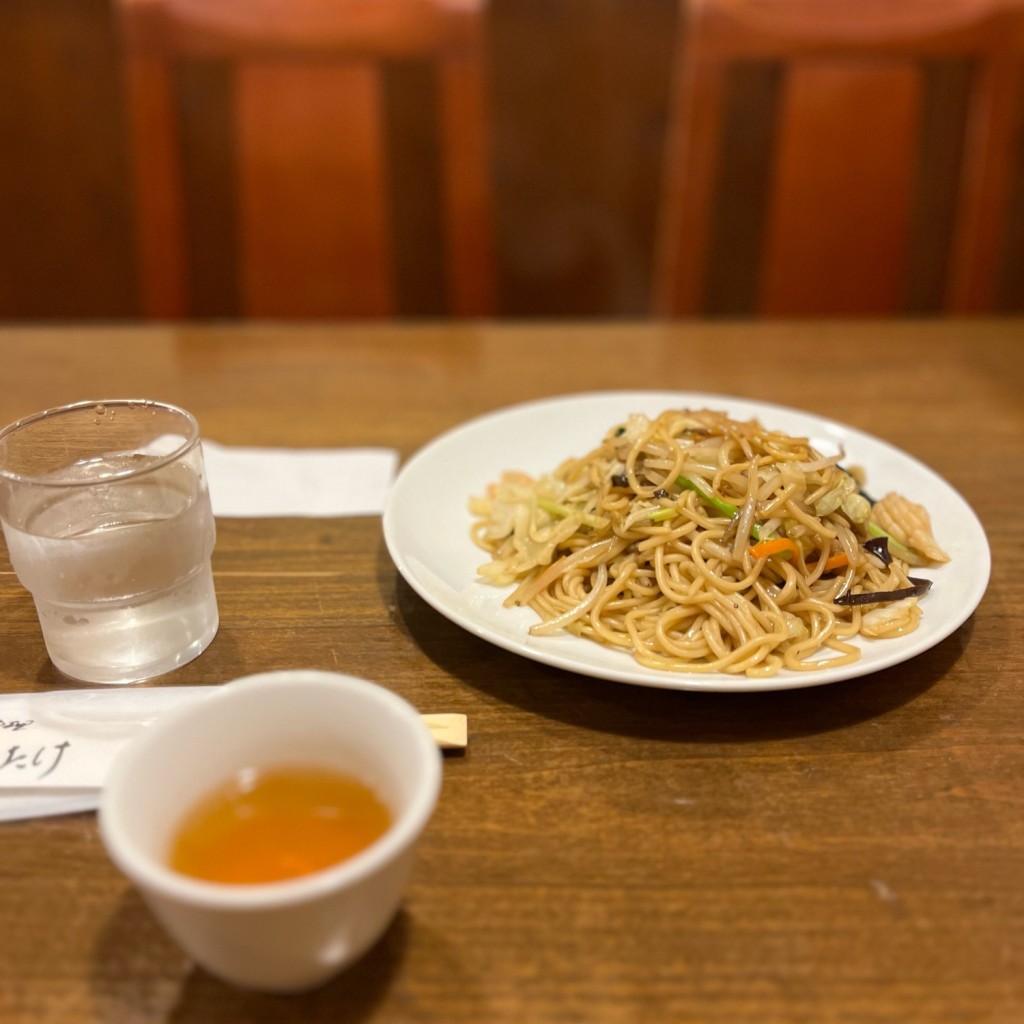 ユーザーが投稿した焼きそばの写真 - 実際訪問したユーザーが直接撮影して投稿した京町4丁目中華料理中国料理 くれたけの写真