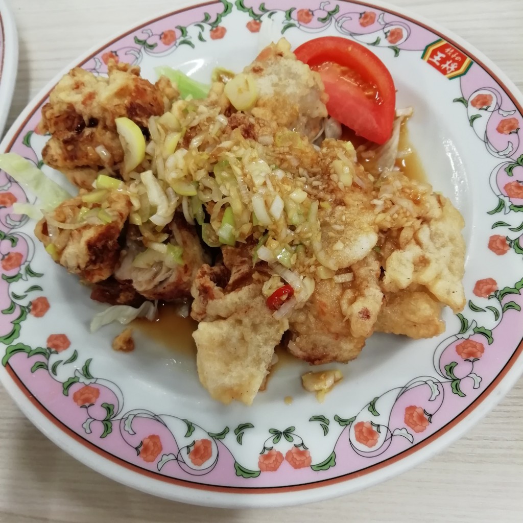 ユーザーが投稿した油淋鶏の写真 - 実際訪問したユーザーが直接撮影して投稿した二又瀬新町餃子餃子の王将 二又瀬店の写真
