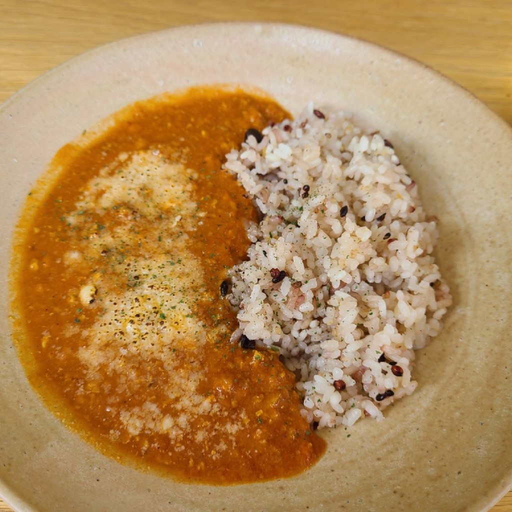 ユーザーが投稿したキーマカレーの写真 - 実際訪問したユーザーが直接撮影して投稿した京町堀カフェプチルポ ジェラート&お野菜カフェの写真
