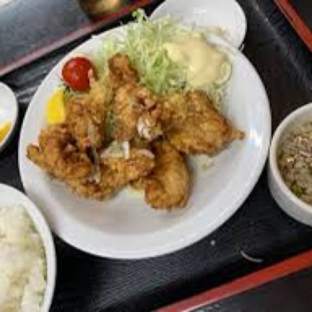 ユーザーが投稿した若鶏唐揚定食の写真 - 実際訪問したユーザーが直接撮影して投稿したかし野台中華料理南京亭 川越店の写真