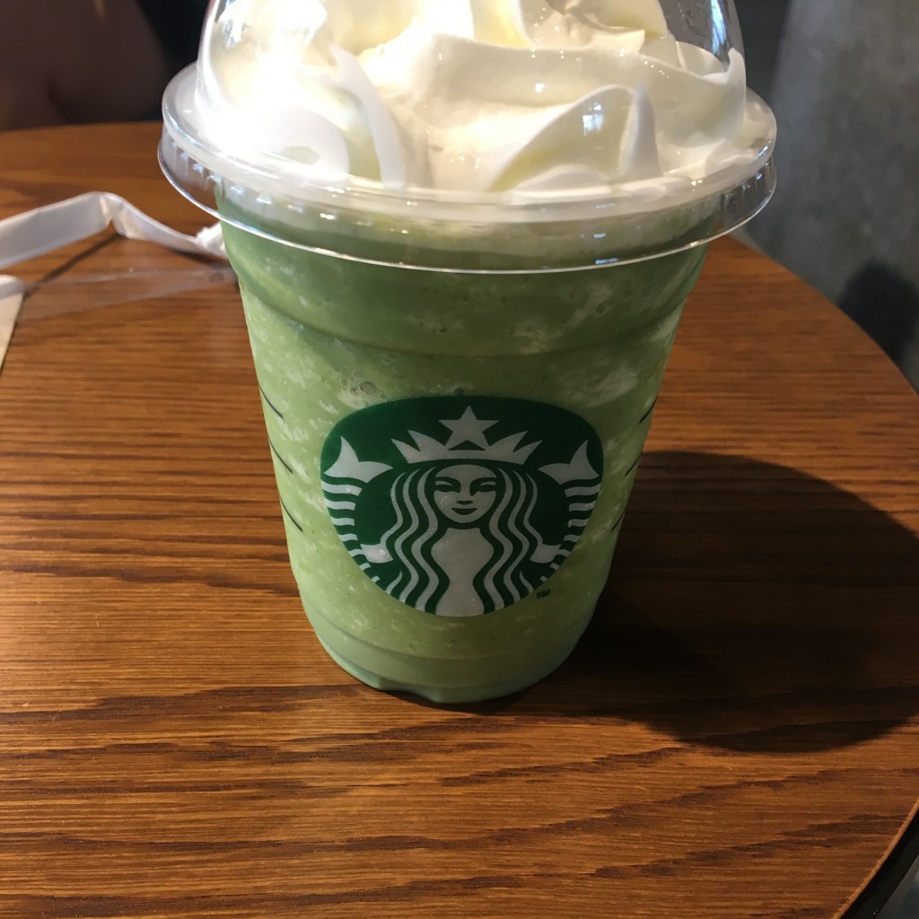 ユーザーが投稿した抹茶クリームフラペチーノの写真 - 実際訪問したユーザーが直接撮影して投稿した玉川カフェスターバックスコーヒー 三島玉川店の写真