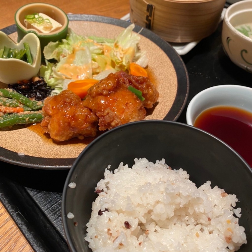 ユーザーが投稿したセイロ定食(甘酢)の写真 - 実際訪問したユーザーが直接撮影して投稿した大深町和食 / 日本料理和食 たちばな グランフロント大阪の写真