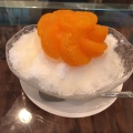 みかんかき氷 - 実際訪問したユーザーが直接撮影して投稿した堀の内町カフェArt cafe Lindenの写真のメニュー情報