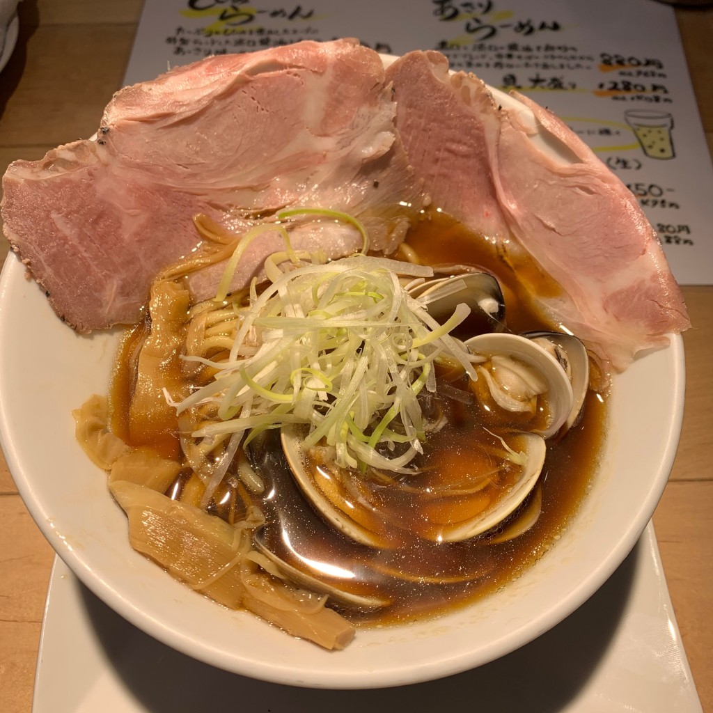 ユーザーが投稿したはまぐりラーメン、貝ごはんの写真 - 実際訪問したユーザーが直接撮影して投稿した十三本町ラーメン専門店くそオヤジ最後のひとふりの写真