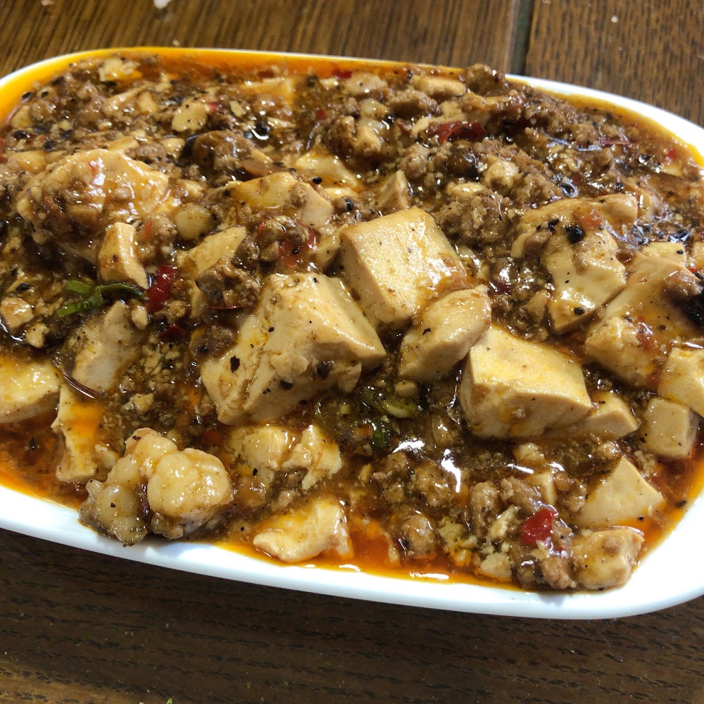 ユーザーが投稿したホルモン入り麻婆豆腐の写真 - 実際訪問したユーザーが直接撮影して投稿した吉島東中華料理福來軒の写真